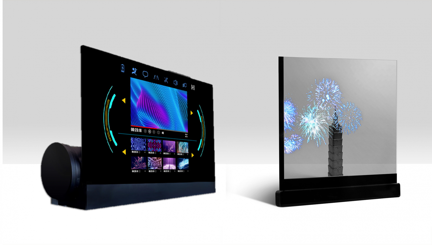 可捲式、折疊性、高透明